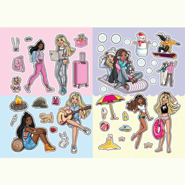 Barbie FUN STICKER สติ๊กเกอร์แสนสนุก ท่องเที่ยวไปกับเพื่อนรัก